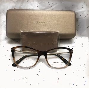 {Bvlgari}Tortoise Havana Gradient Women Eyeglasses